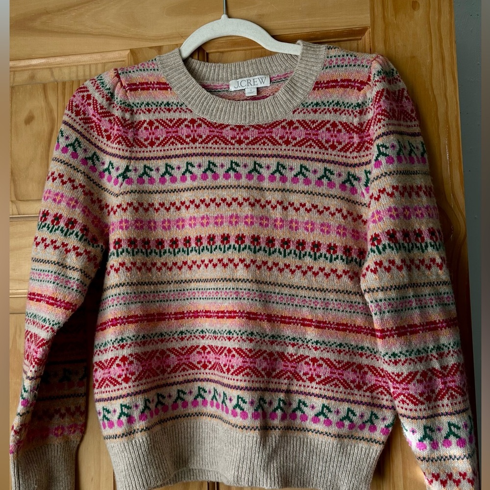 J. Crew Women's Cherry Sweater -